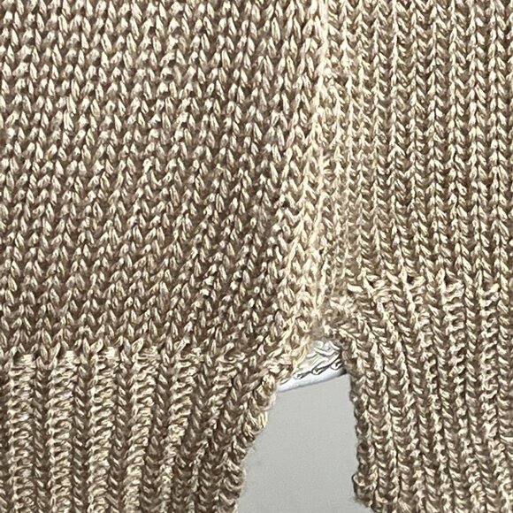 NY Collection Tan Cardigan Sweater XL V-Neck Knit Casual Layer - Picture 7 of 12